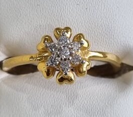 18KT Gold Ring Studded with Diamond – RJ-001