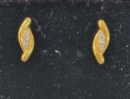 18KT Gold Tops Studded with Diamond – RJ-011